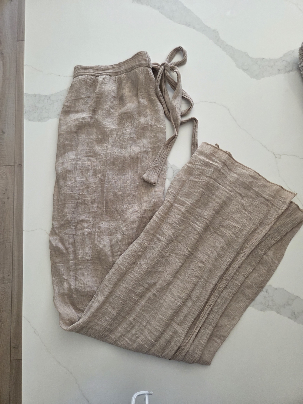 Light Taupe Linen Blend Cover Up Women